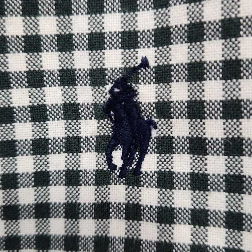 Ralph Lauren Kids Green Check Button Down Oxford Shirt Size Small (8)